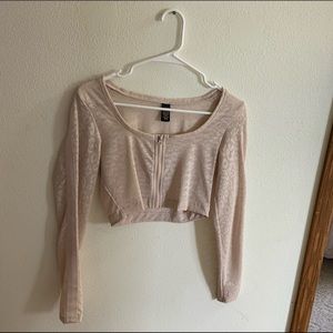 Victoria’s Secret zip front workout crop top, size small